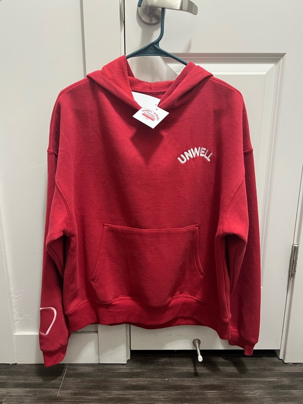 Unwell Red Hooded Sweatshirt NWT small